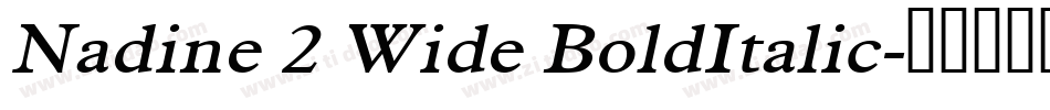 Nadine 2 Wide BoldItalic字体转换